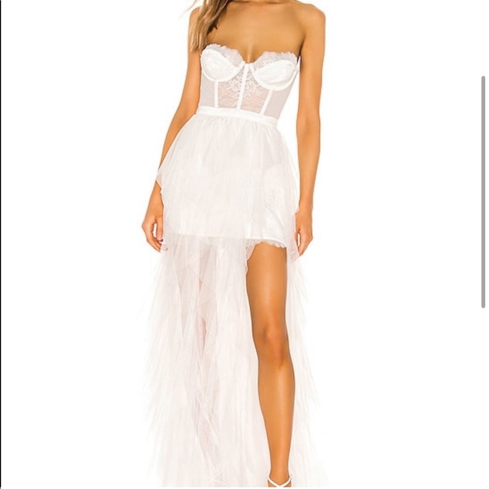 COPY - For love & lemons - white bustier gown - size small